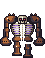 A towering skeleton with crimson eyes and heavy bone arms.